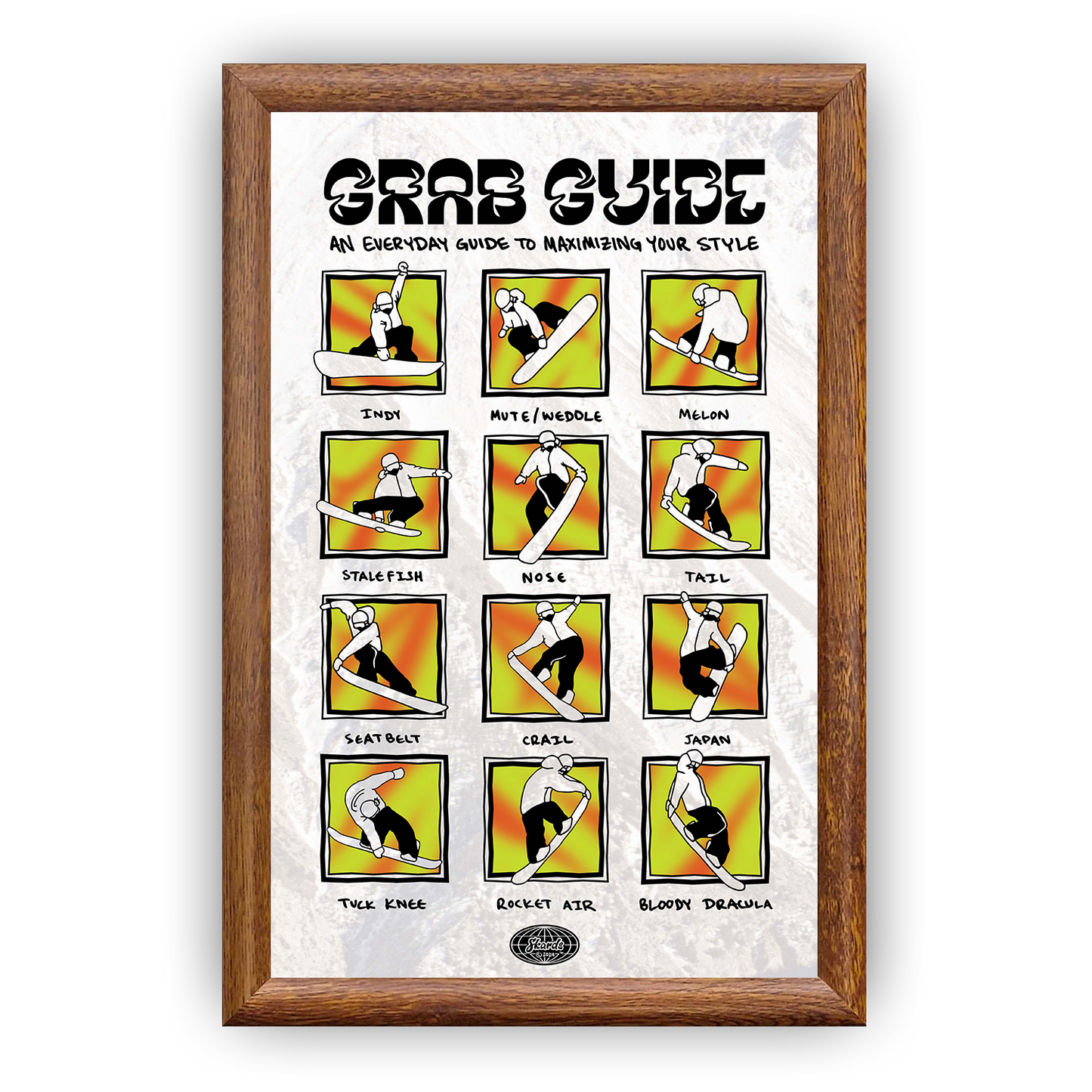 SNOWBOARD GRABS POSTER