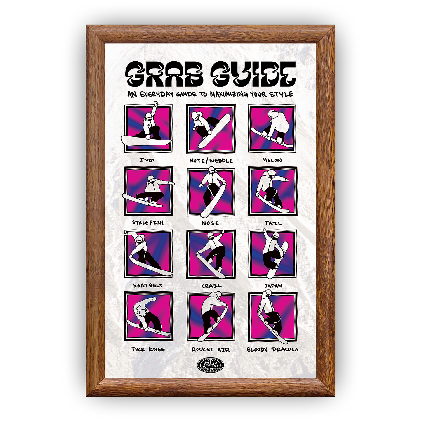 SNOWBOARD GRABS POSTER